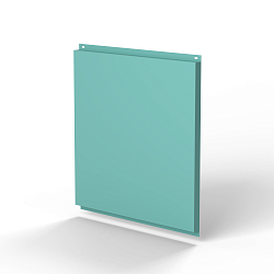 Фасадная металлокассета 1160x1160 (RAL 6027) открытого типа, с порошковым покрытием 0,7 мм