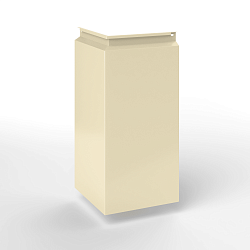 Фасадная металлокассета угловая закрытого типа оцинкованная с порошковым покрытием 0,7мм RAL 1015