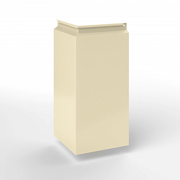 Фасадная металлокассета угловая закрытого типа оцинкованная с порошковым покрытием 0,7мм RAL 1015