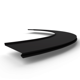 Отлив радиусный 0,45мм RAL 8022 оцинкованный, c порошковым покрытием