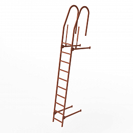 Лестница фасадная 2000мм холоднокатанная сталь с порошковым покрытием RAL 8004