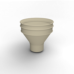 Воронка водосточная ф106х350мм (RAL 1015) водосборная, c порошковым покрытием