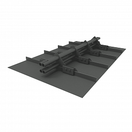 Снегозадержатель трубчатый плоскоовальный 3000мм фальц 40x20-1,0-1,0-4 оцинкованная сталь с порошковым покрытием RAL 7004