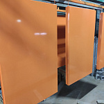 Фасадная металлокассета закрытого типа оцинкованная с порошковым покрытием 0,7x545х550мм RAL 2011 Насыщенный оранжевый