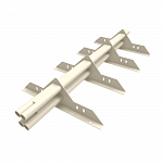 Снегозадержатель трубчатый плоскоовальный 3000мм универсальный 40x20-1,0-1,0-4 оцинкованная сталь с порошковым покрытием RAL 9010