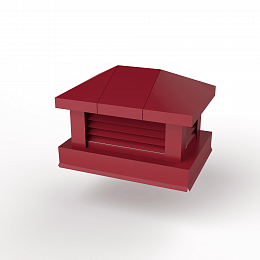 Дымник на трубу с жалюзи оцинкованный с полимерным покрытием до 2400мм RAL 3003