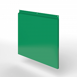 Фасадная металлокассета закрытого типа оцинкованная с порошковым покрытием 0,7x380х815мм RAL 6032 Сигнальный зелёный