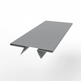 Планка стыковочная составная верхняя для фальцевой кровли 0,45мм RAL 7004 оцинкованная порошок