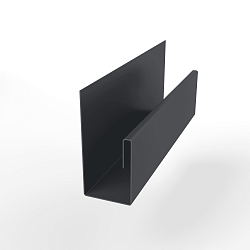 Планка П-образная для забора оцинкованная с порошковым покрытием 0,45мм ширина менее 625 мм RAL 7024