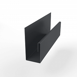 Планка П-образная для забора оцинкованная с порошковым покрытием 0,45мм ширина менее 625 мм RAL 7024