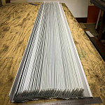 Планка примыкания для мягкой кровли 0,45 мм (RAL 9003) оцинкованная, с порошковым покрытием