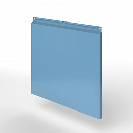 Фасадная металлокассета закрытого типа оцинкованная с порошковым покрытием 0,7x480х475мм RAL 5024 Пастельно-синий