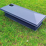 Дымник на трубу с сеткой оцинкованный с полимерным покрытием до 1200мм RAL 1014