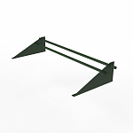 Снегозадержатель трубчатый плоскоовальный 3000мм универсальный 25-1,0-1,5-4 оцинкованная сталь с порошковым покрытием RAL 6020
