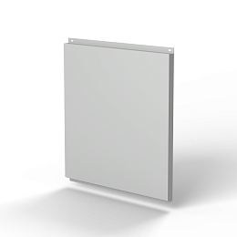 Фасадная металлокассета 1740x1160 (RAL 7047) открытого типа, с порошковым покрытием 0,7 мм