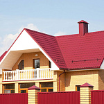 Металлочерепица Монтеррей классик оцинкованная с полимерным покрытием 0.4x1180мм  RAL 1014