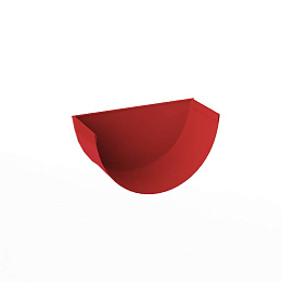 Заглушка желоба водосточного оцинкованная порошок ф120мм RAL 3028