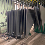 Карнизная планка RAL 7037 оцинкованная c порошковым покрытием 0,45мм