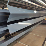 Конек фигурный 0,45 мм RAL 7010 оцинкованный, с порошковым покрытием