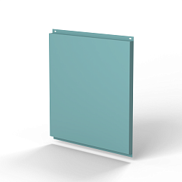 Фасадная металлокассета 1740x1160 (RAL 6034) открытого типа, с порошковым покрытием 0,7 мм