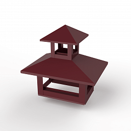 Дымник на трубу двойной оцинкованный с полимерным покрытием до 2800мм RAL 3005