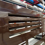 Вентиляционная решетка 700х700 наружная оцинк. порошок 0.7мм RAL 8017