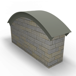 Парапет радиусный 0,5 мм (RAL 7023) полиэстер