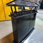 Дымник на трубу прямоугольный оцинкованный с полимерным покрытием до 2800мм RAL 1015