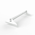 Снегозадержатель трубчатый плоскоовальный 3000мм универсальный 40x20-1,0-1,0-4 оцинкованная сталь с порошковым покрытием RAL 9003