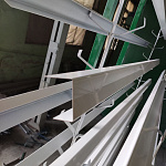 Прямоугольная ламель оцинкованная 0.7мм RAL 9003