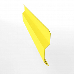 Планка примыкания в накладку для кровли 0,45 мм (RAL 1018) с порошковым покрытием