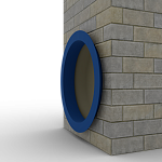 Откос радиусный 0,7 мм (RAL 5010) c порошковым покрытием