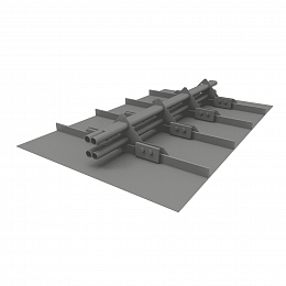 Снегозадержатель трубчатый плоскоовальный 3000мм фальц 40x20-1,0-2,0-3 оцинкованная сталь с порошковым покрытием RAL 9006