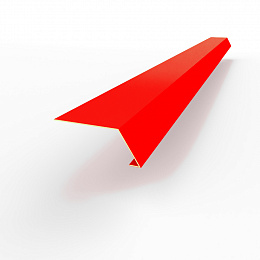 Карнизная планка RAL 3026 оцинкованная c порошковым покрытием 0,45мм