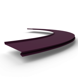 Отлив радиусный 0,5мм RAL 4007 оцинкованный, c порошковым покрытием