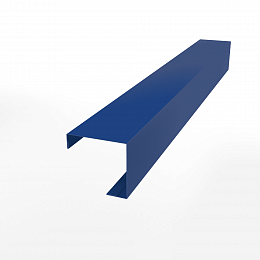 Планка угла внешнего простая  для фальцевой кровли оцинкованная с порошковым покрытием 0,45мм ширина более 625 мм RAL 5005