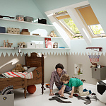 Окно мансардное дерево, лак ручка снизу Velux GLL MK08 1061B Дизайн WoodLine 78*140см