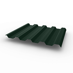 Профнастил НС44 (RAL 6009) 0,4х1047мм оцинкованный, с полимерным покрытием (Полиэстер)