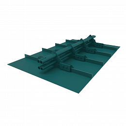 Снегозадержатель трубчатый плоскоовальный 3000мм фальц 40x20-1,0-1,0-4 оцинкованная сталь с порошковым покрытием RAL 5021
