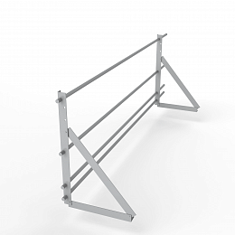 Ограждение кровельное функция снегозадержатель 3000мм универсальный 1200-25-1-2-3 оцинкованная сталь с порошковым покрытием RAL 7004