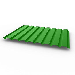 Профнастил С20 - 0,6х1150мм (RAL 6018) оцинкованный, с полимерным покрытием (Полиэстер)