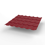 Металлочерепица Монтеррей классик оцинкованная с полимерным покрытием 0.45x1180мм  RAL 3009