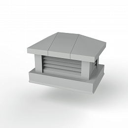 Дымник на трубу с жалюзи оцинкованный с полимерным покрытием до 1600мм RAL 9006