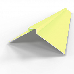 Конек фигурный 0,45 мм RAL 1024 оцинкованный, с порошковым покрытием