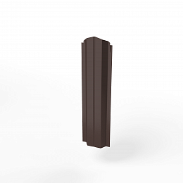 Штакетник оцинкованный с полимерным покрытием П-образный фигурный 0,45х100мм RAL 8017