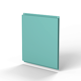 Фасадная металлокассета 795x530 (RAL 6027) открытого типа, с порошковым покрытием 0,7 мм