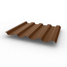 Профнастил НС44 (RAL 8024) 0,45х1047мм оцинкованный, с полимерным покрытием (Полиэстер)