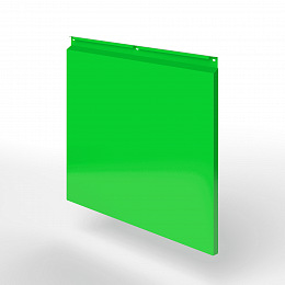 Фасадная металлокассета закрытого типа оцинкованная с порошковым покрытием 0,7x380х815мм RAL 6038 Люминесцентный зелёный