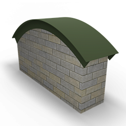 Парапет радиусный 0,7 мм (RAL 6003) полиэстер