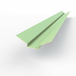 Ендова верхняя фигурная 0,45 мм (RAL 6019) оцинкованная c порошковым покрытием